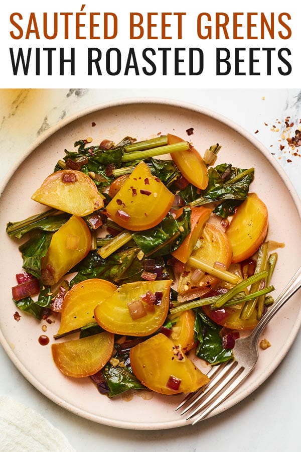 Sautéed Beet Greens with Roasted Beets Eating Bird Food