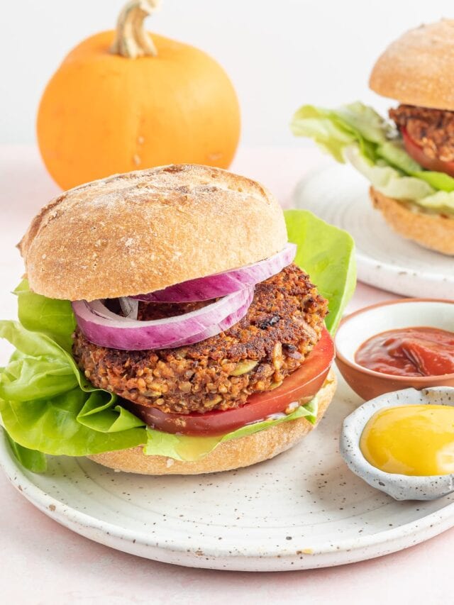 Black Bean Pumpkin Burgers Eating Bird Food