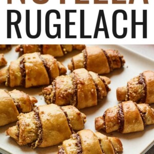 8 Nutella Rugelach on a serving dish.