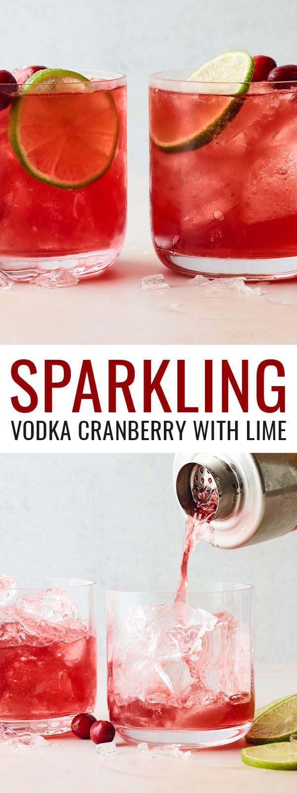 Vodka Cranberry with Lime Eating Bird Food