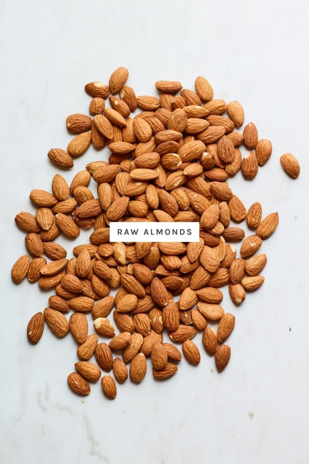 Ingredient to make almond butter: raw almonds.