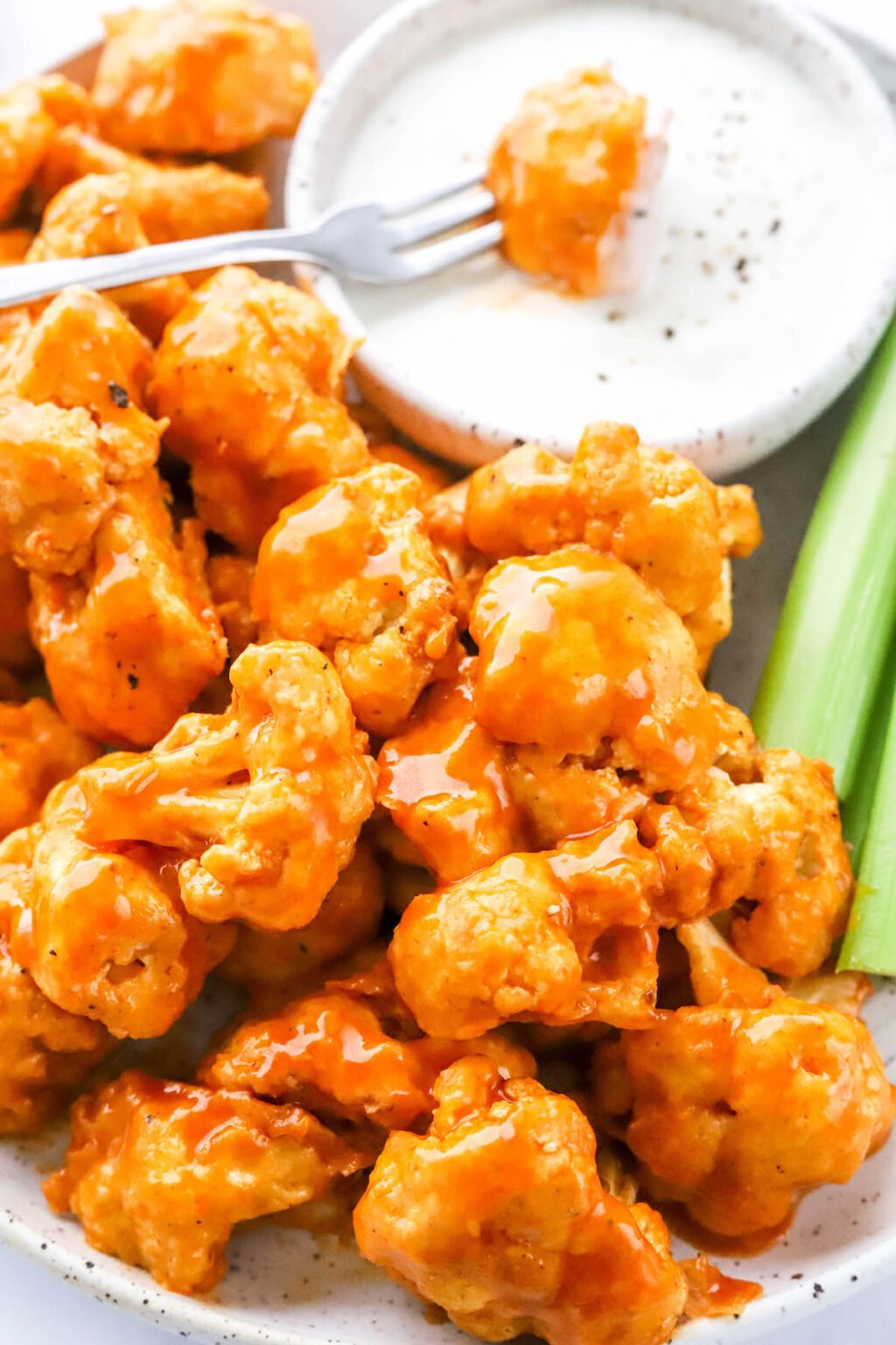 Air Fryer Buffalo Cauliflower Eating Bird Food