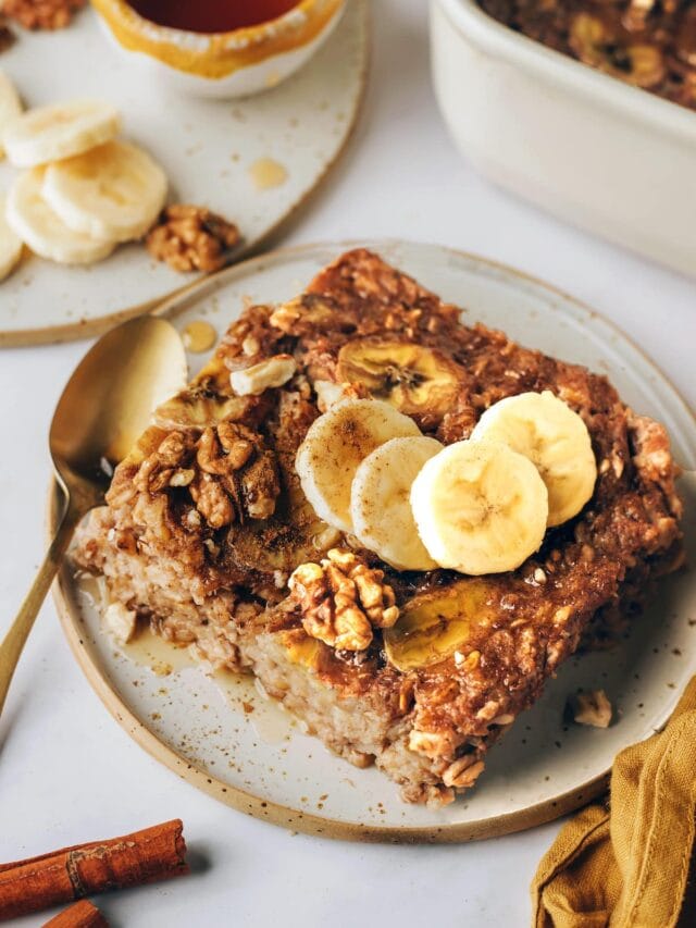Banana Bread Baked Oatmeal Eating Bird Food