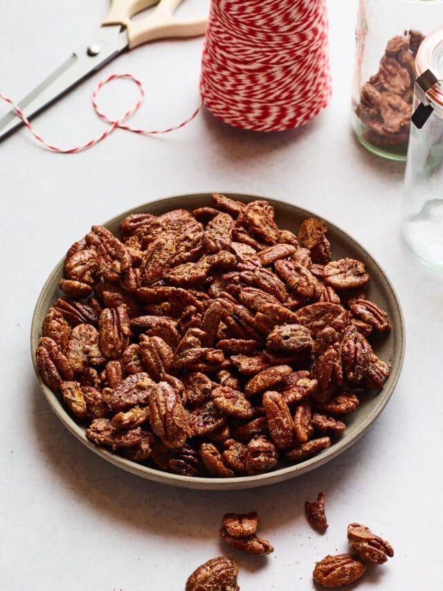 Candied Pecans Eating Bird Food