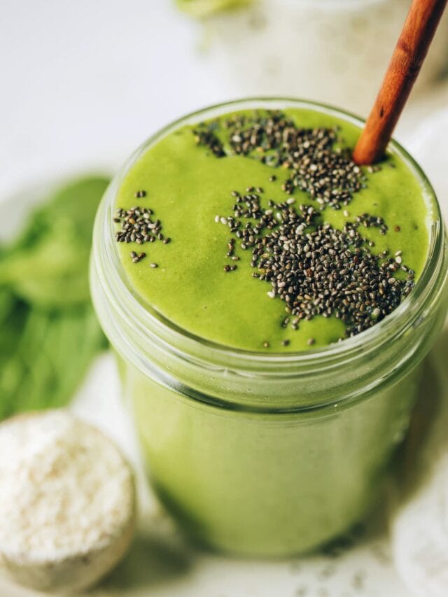 Green Protein Smoothie Eating Bird Food