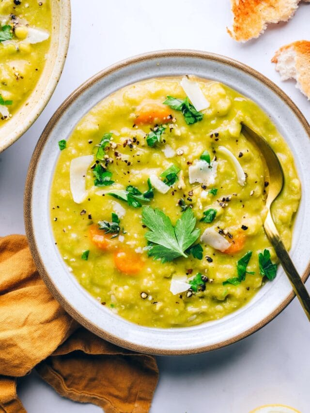 Vegan Split Pea Soup Eating Bird Food