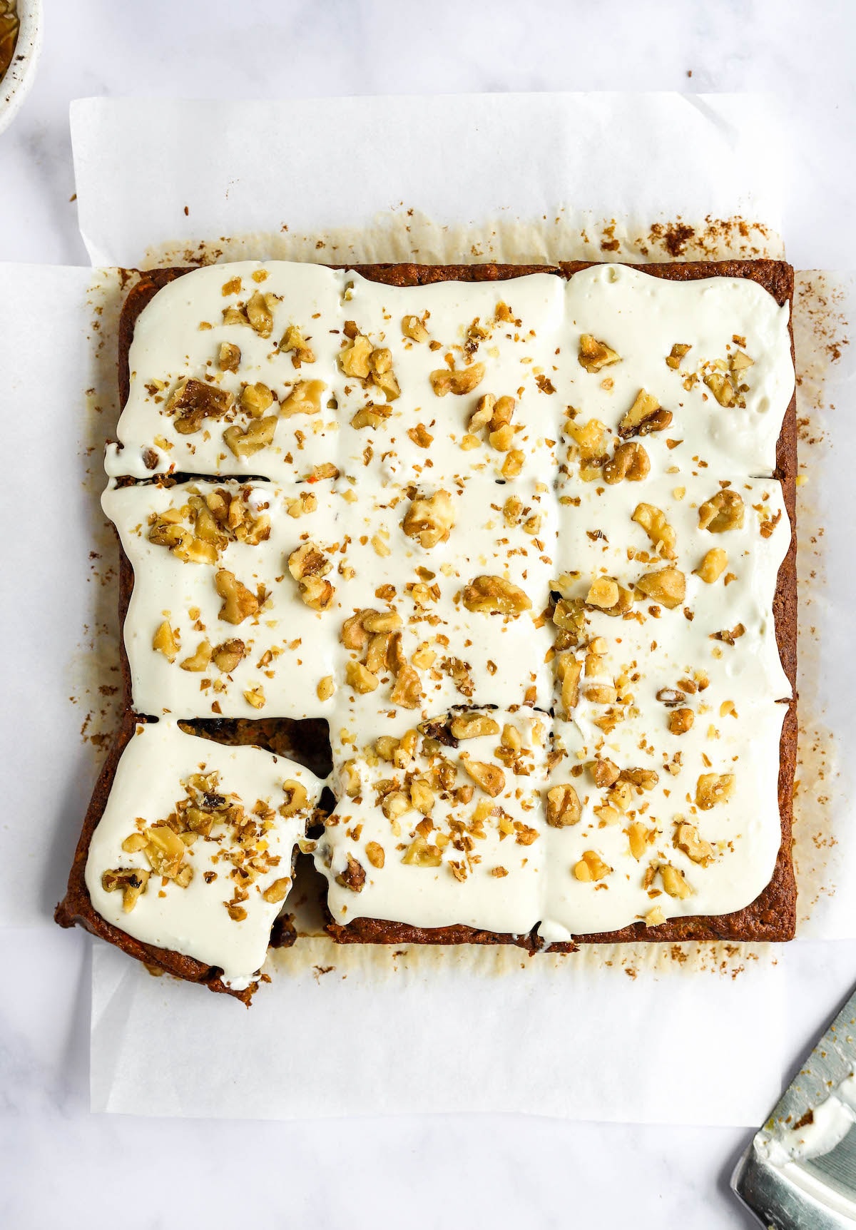 Healthy Carrot Cake Bars {w/ Cream Cheese Frosting} Eating Bird Food