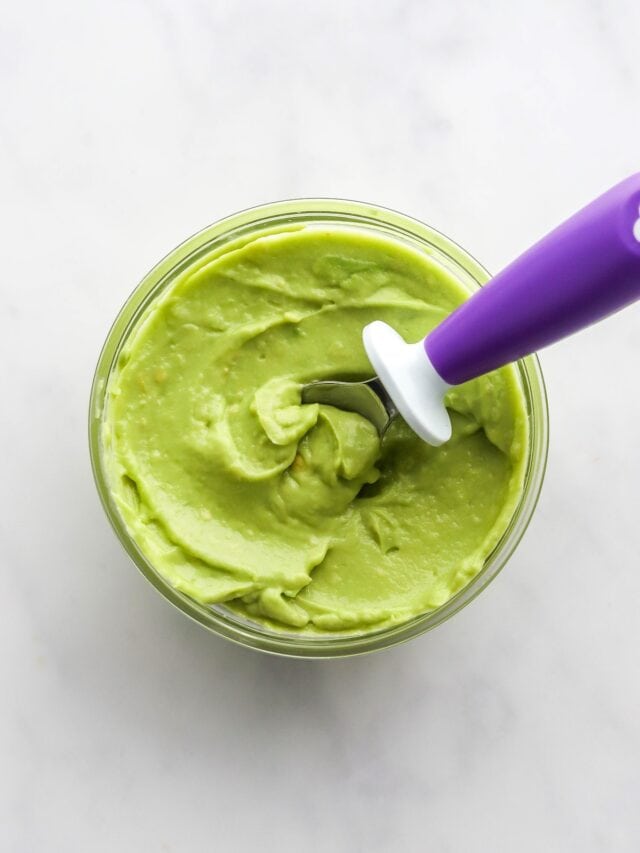 Avocado Puree for Babies Eating Bird Food