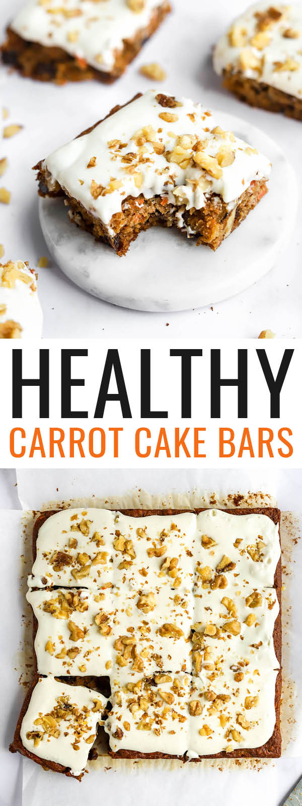 Healthy Carrot Cake Bars {w/ Cream Cheese Frosting} Eating Bird Food