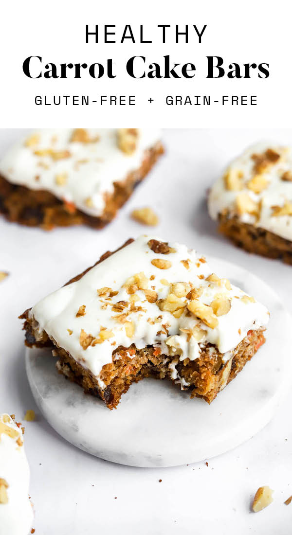 Healthy Carrot Cake Bars {w/ Cream Cheese Frosting} Eating Bird Food