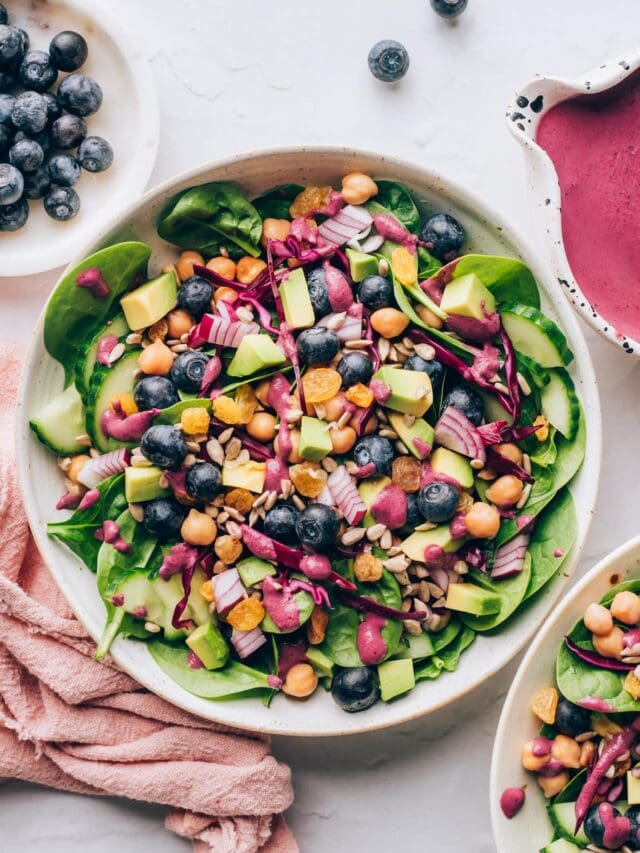 Blueberry Spinach Salad Eating Bird Food