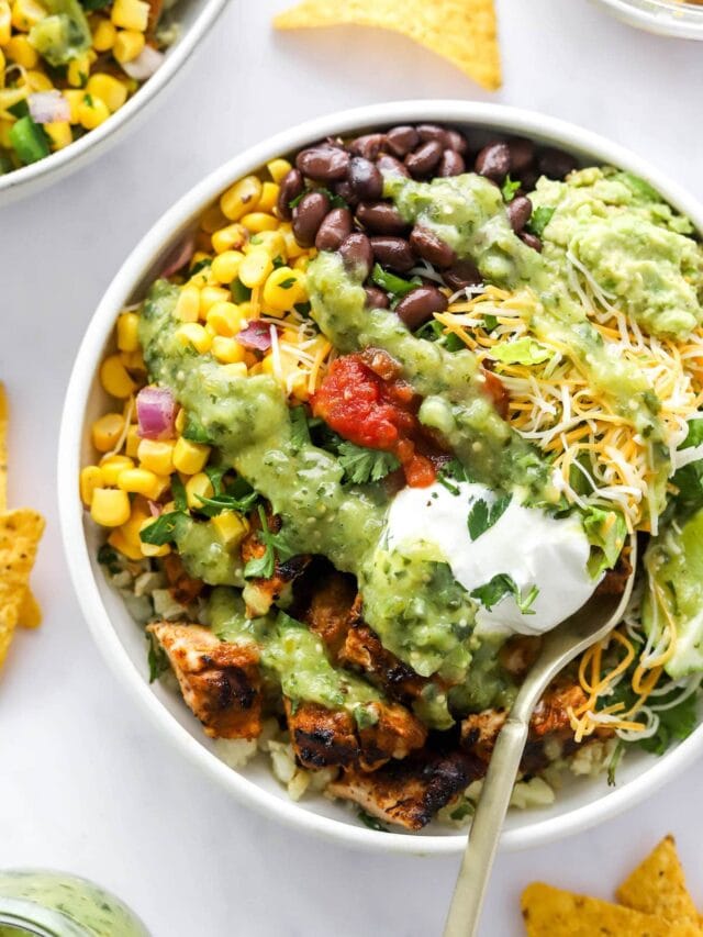 Chicken Burrito Bowl Eating Bird Food