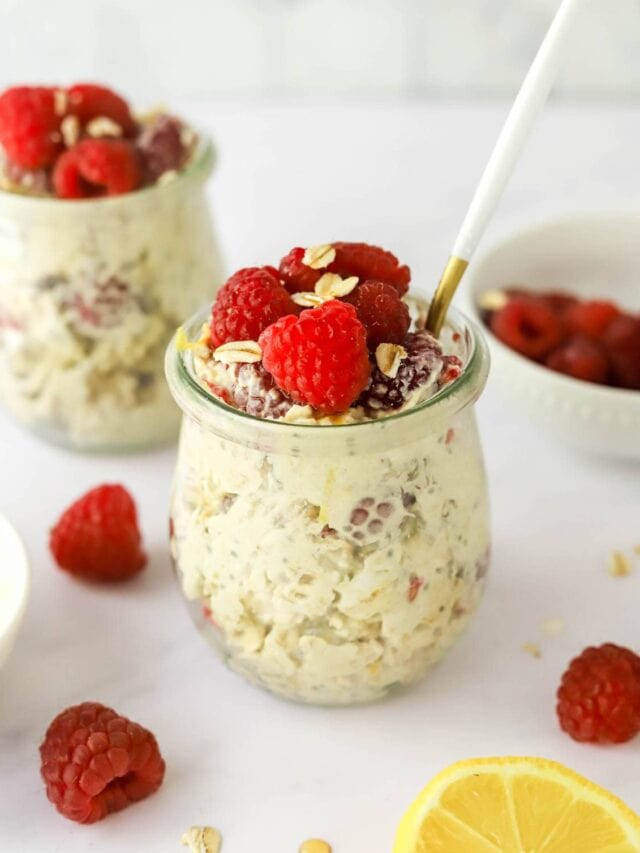 Raspberry Lemon Overnight Oats Eating Bird Food