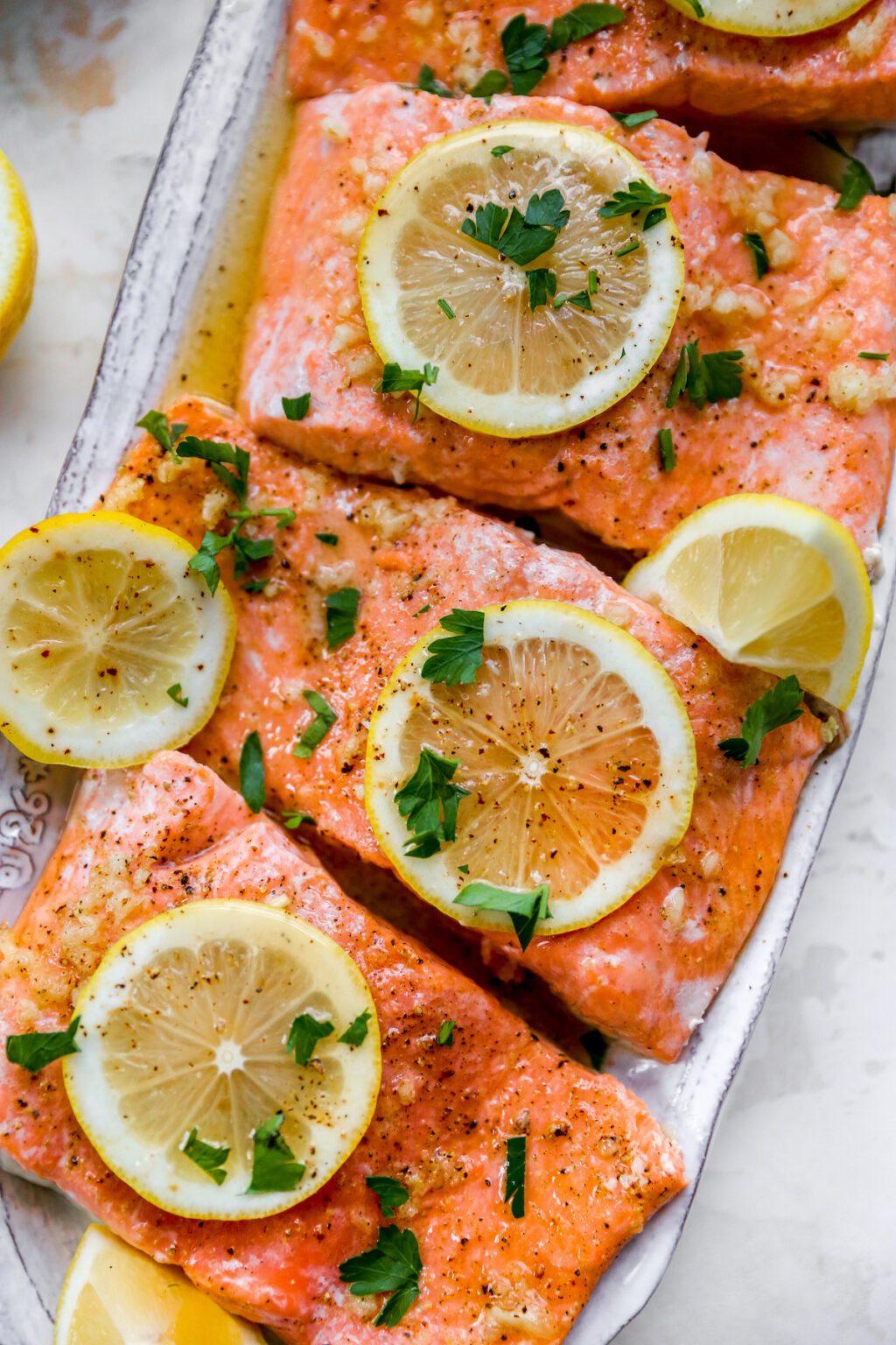 Honey Lemon Garlic Salmon Eating Bird Food