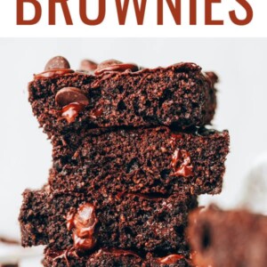 A stack of 4 lactation brownies on top of each other.