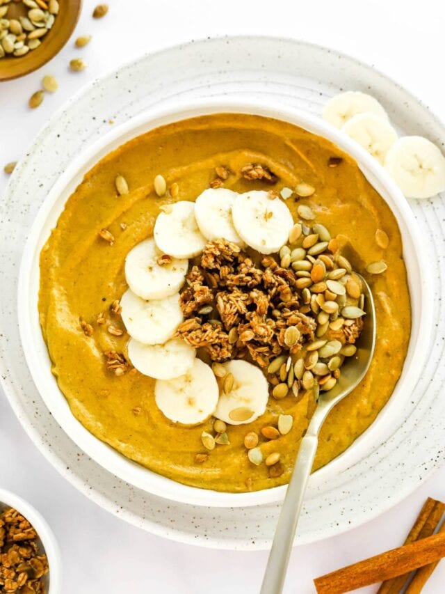 Pumpkin Smoothie Bowl Eating Bird Food
