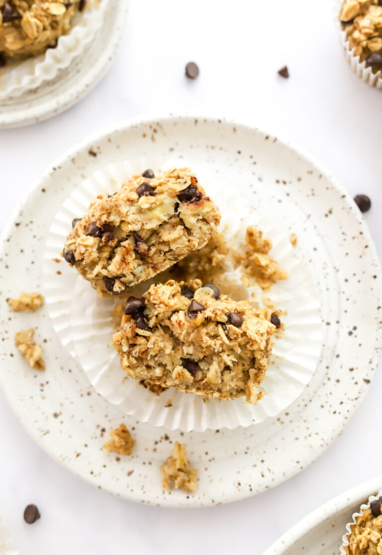 Peanut Butter Banana Baked Oatmeal Cups Eating Bird Food