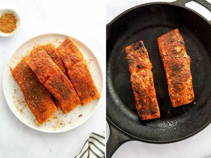 what goes with blackened salmon