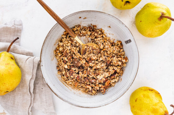 Mixed ingredients in a bowl.