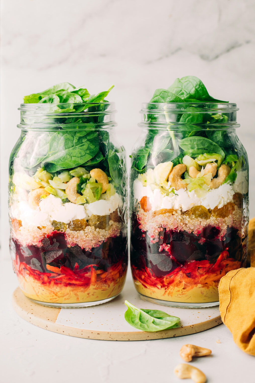 Beet Power Mason Jar Salad Eating Bird Food
