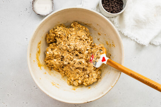 Ingredients mixed together in bowl.