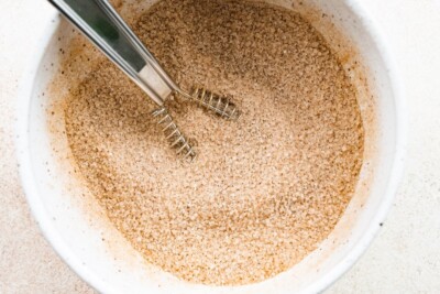 Cinnamon sugar mixture in a bowl.