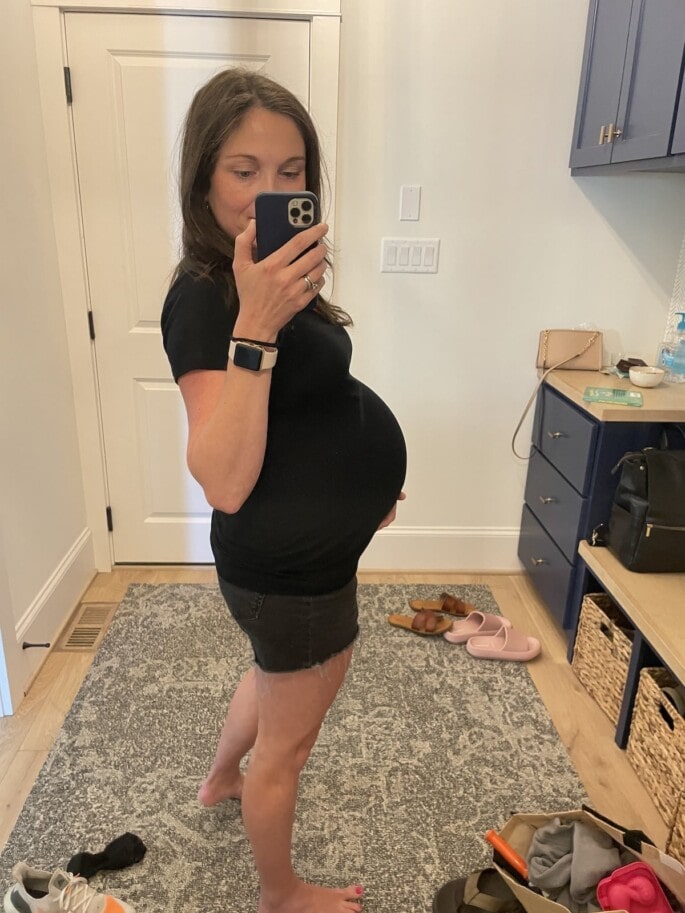 A mom 40 weeks pregnant.