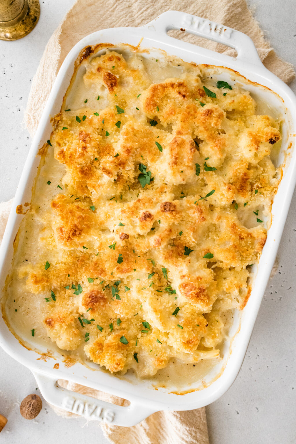 Cauliflower Gratin Eating Bird Food