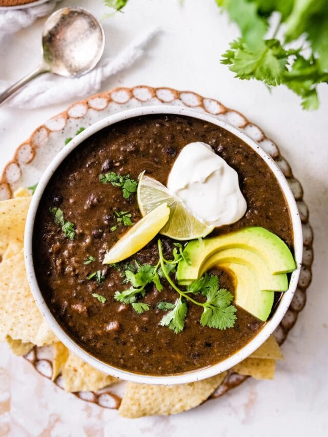 Easy Black Bean Soup (Stovetop or Slow Cooker) Eating Bird Food