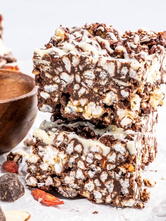 Crispy Chocolate Rice Cake Bars Eating Bird Food