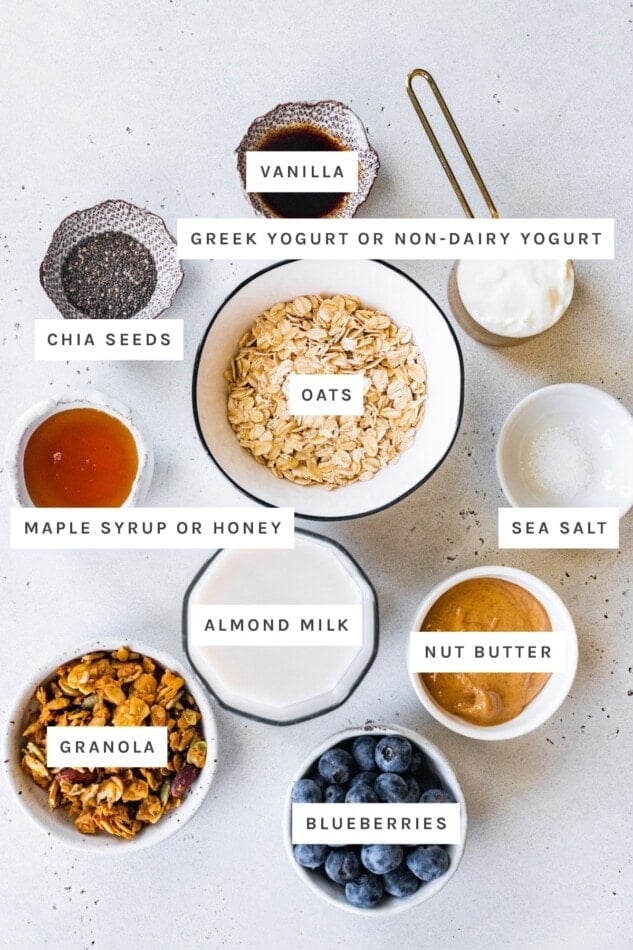 High Protein Overnight Oats (3 Flavors!) - Happy Honey Kitchen