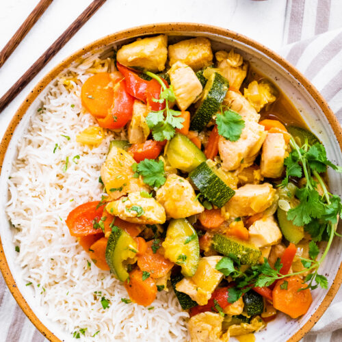 Chicken Curry With Vegetables Eating Bird Food