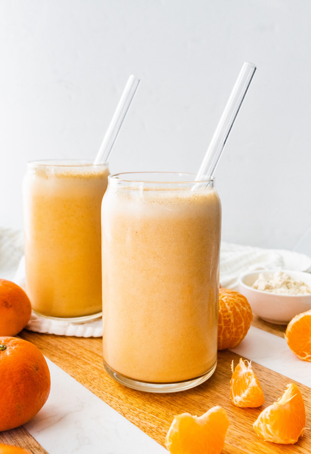 Clementine Smoothie Eating Bird Food