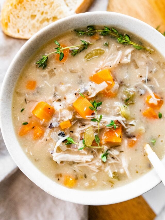 Slow Cooker Chicken Wild Rice Soup Eating Bird Food