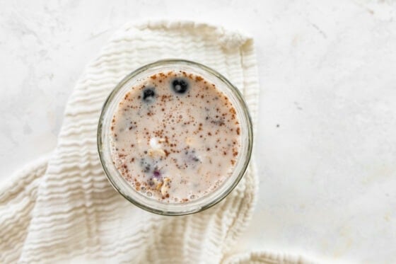 Oats in a jar.