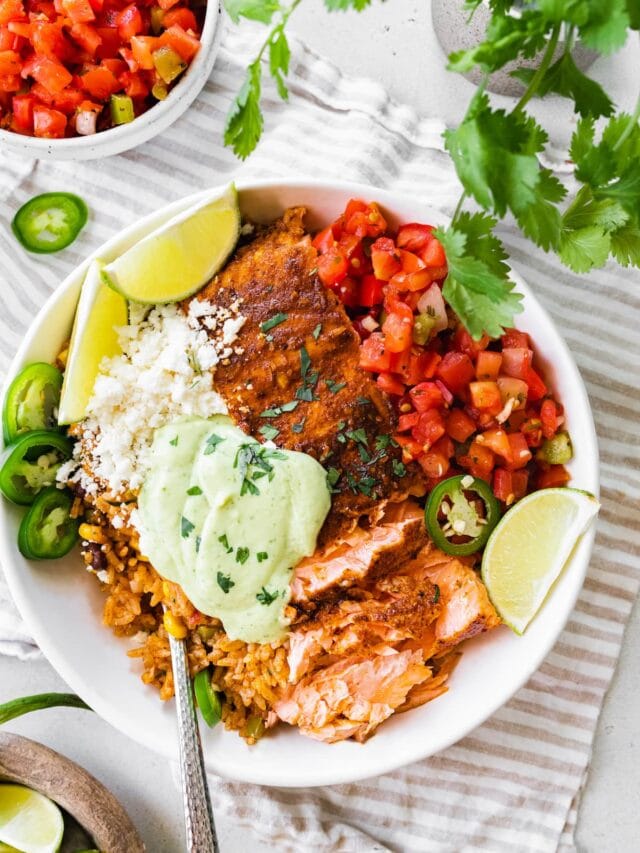 Salmon Burrito Bowl Eating Bird Food