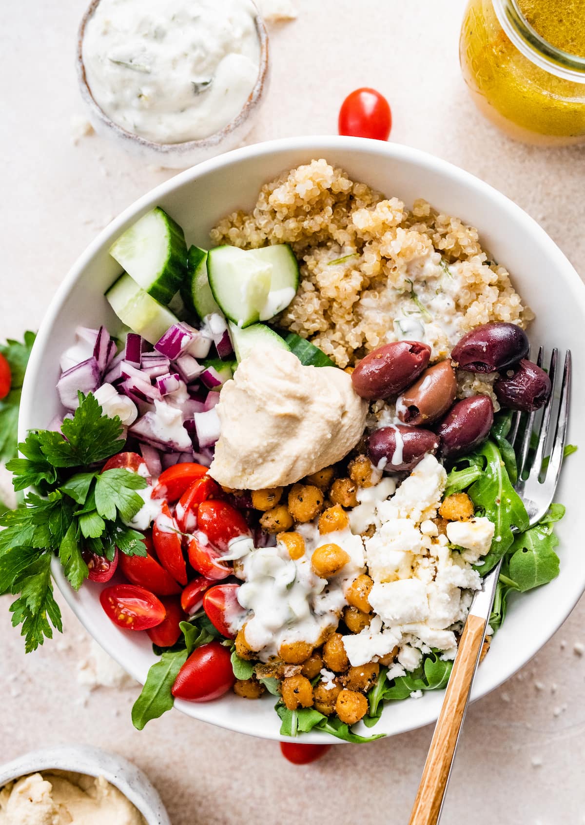 Mediterranean Quinoa Bowl - Consuming Chook Meals - The Daily Inserts