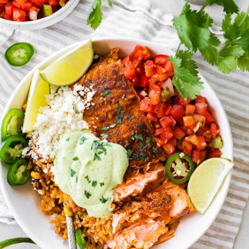 Salmon Burrito Bowl Eating Bird Food