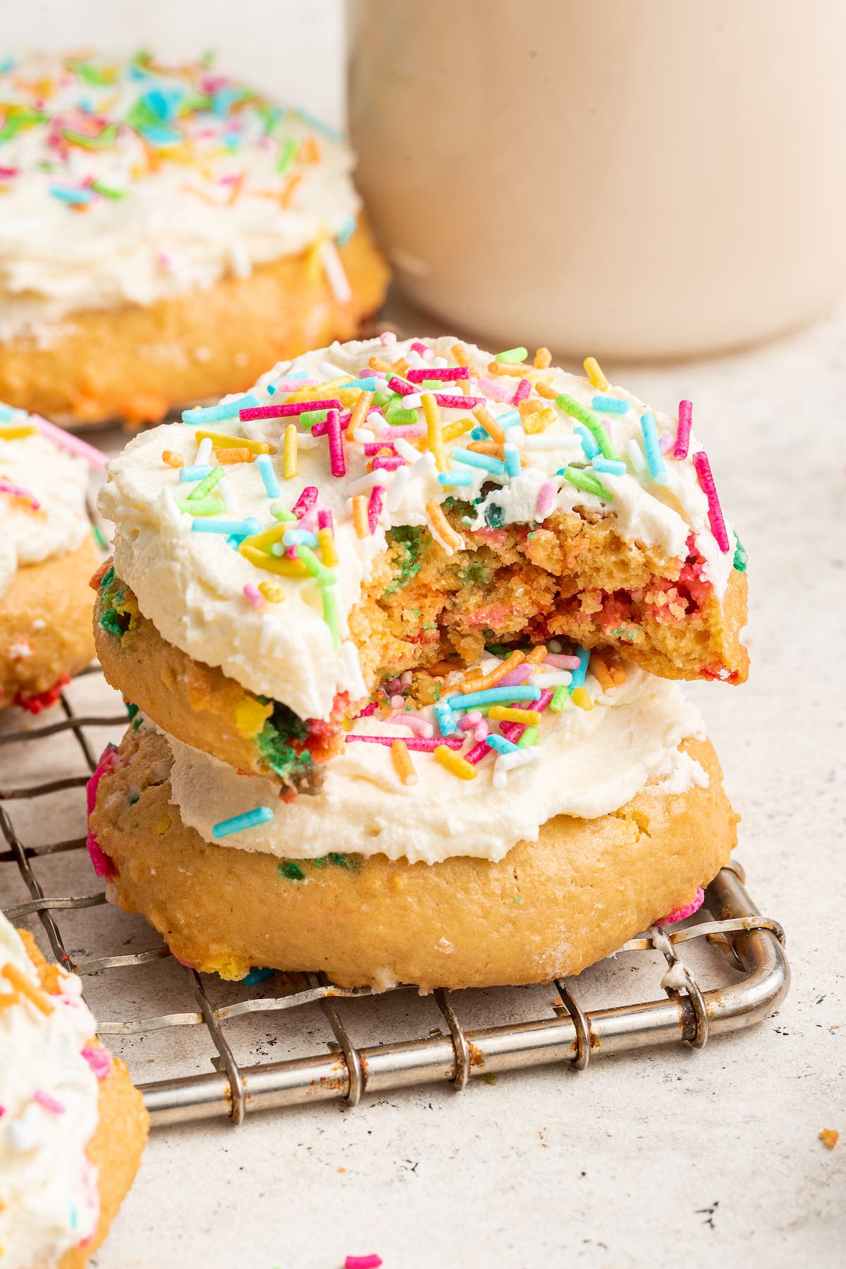 A stack of cookies.