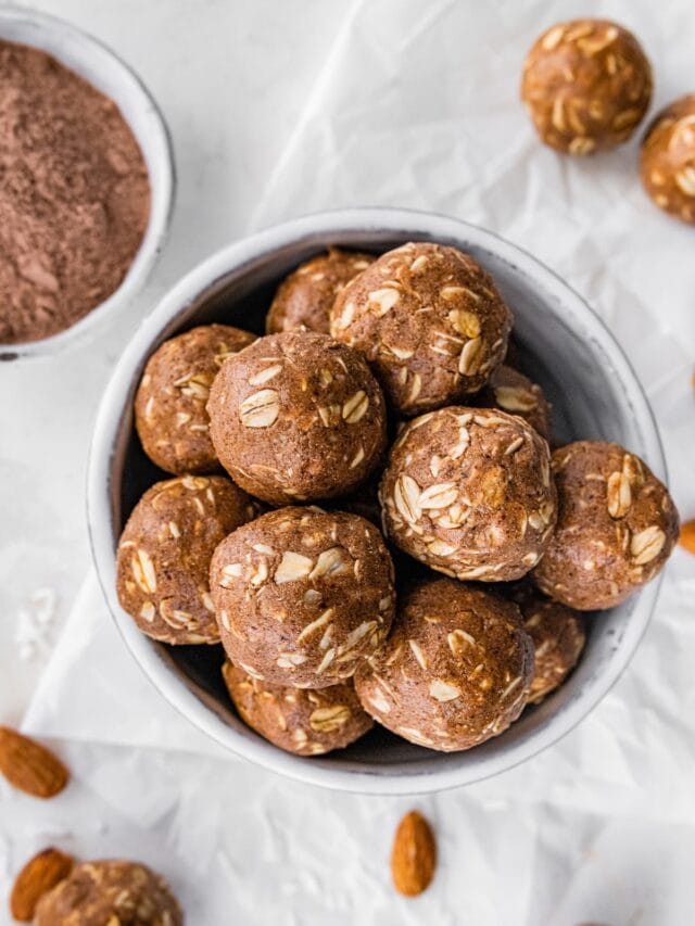 Almond Joy Protein Balls Eating Bird Food