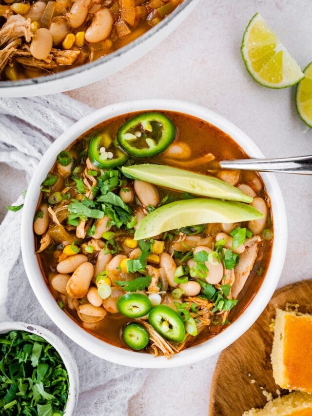 Healthy White Bean Chicken Chili Eating Bird Food