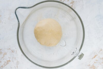 A ball of dough ready to proof.