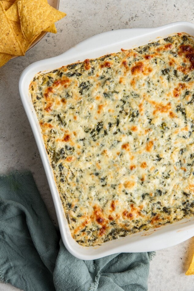 Healthy spinach artichoke dip.