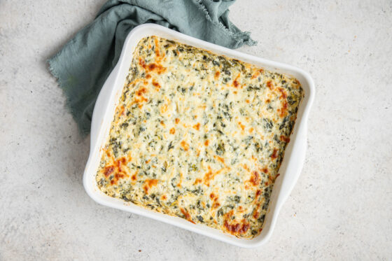 Healthy spinach artichoke dip.