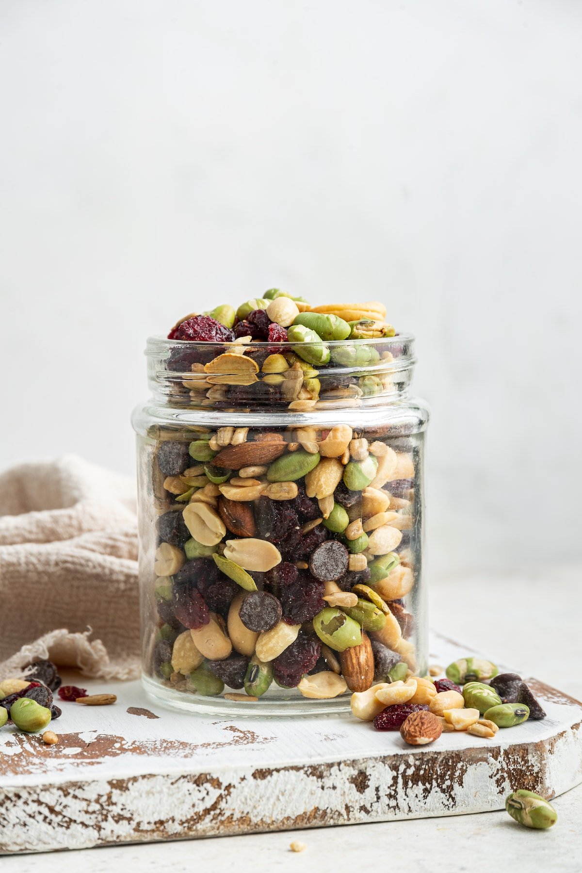 A jar of protein trail mix.