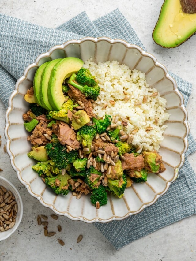 Broccoli Avocado Tuna Salad Eating Bird Food