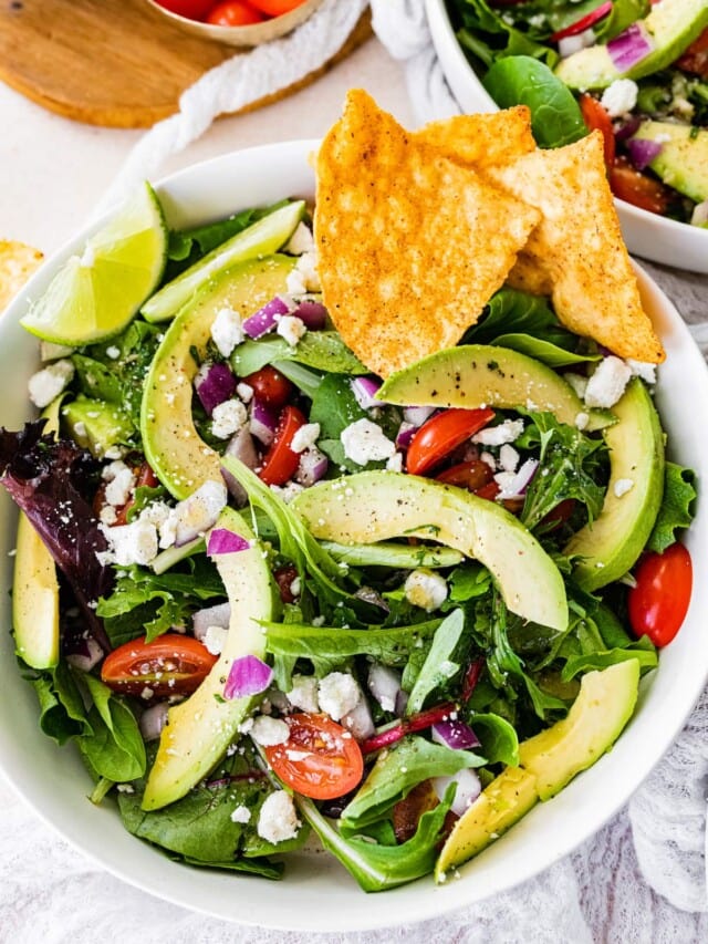 Deconstructed Guacamole Salad Eating Bird Food