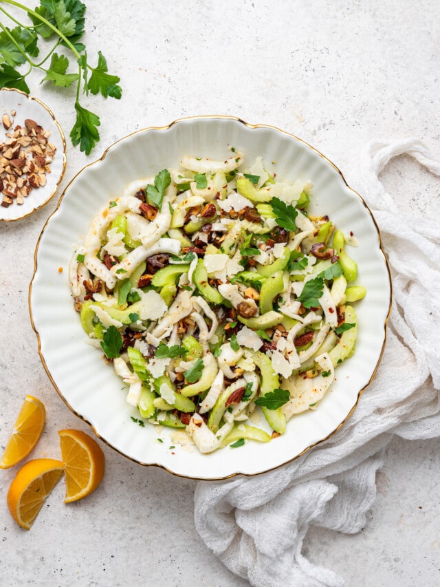 Fennel and Celery Salad Eating Bird Food