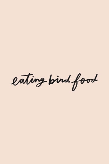 Lifestyle Recipes - Eating Bird Food