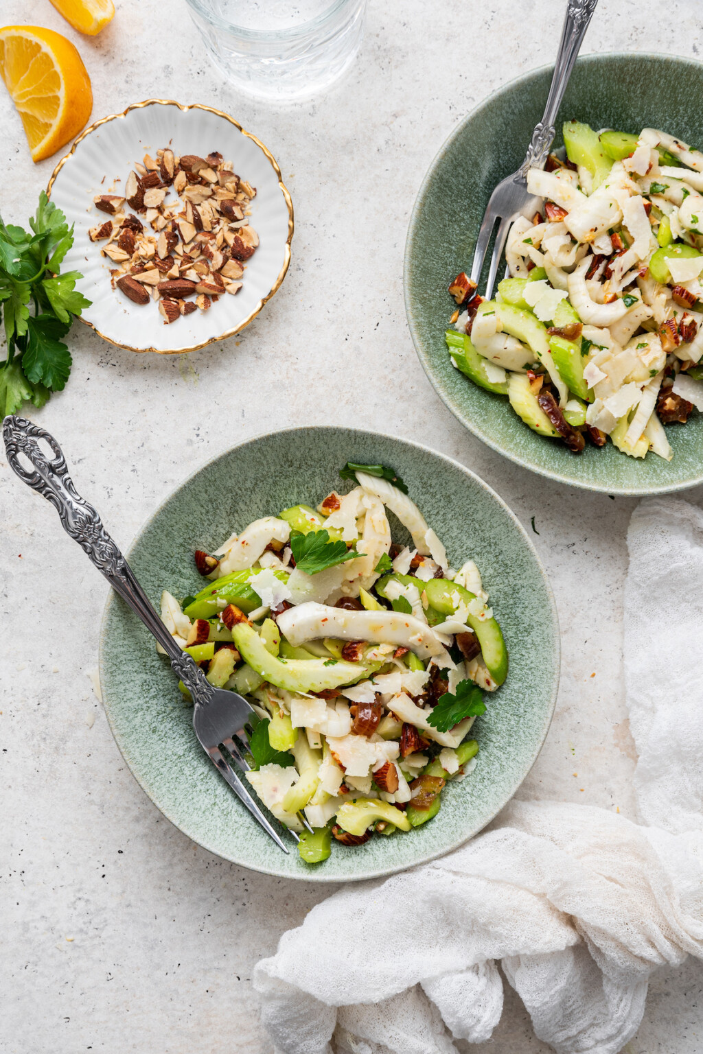 Fennel and Celery Salad Eating Bird Food